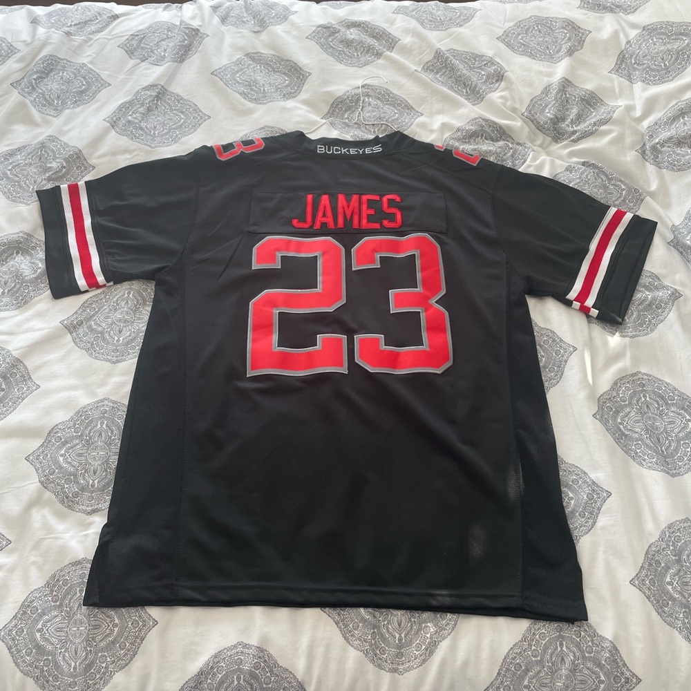 Nike Team Ohio State Buckeyes #23 Lebron James Football Jersey Men's Large Black